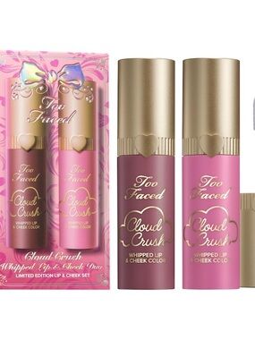 Too Faced Cloud Crush Whipped Lip & Cheek Duo — Pink & Mauve